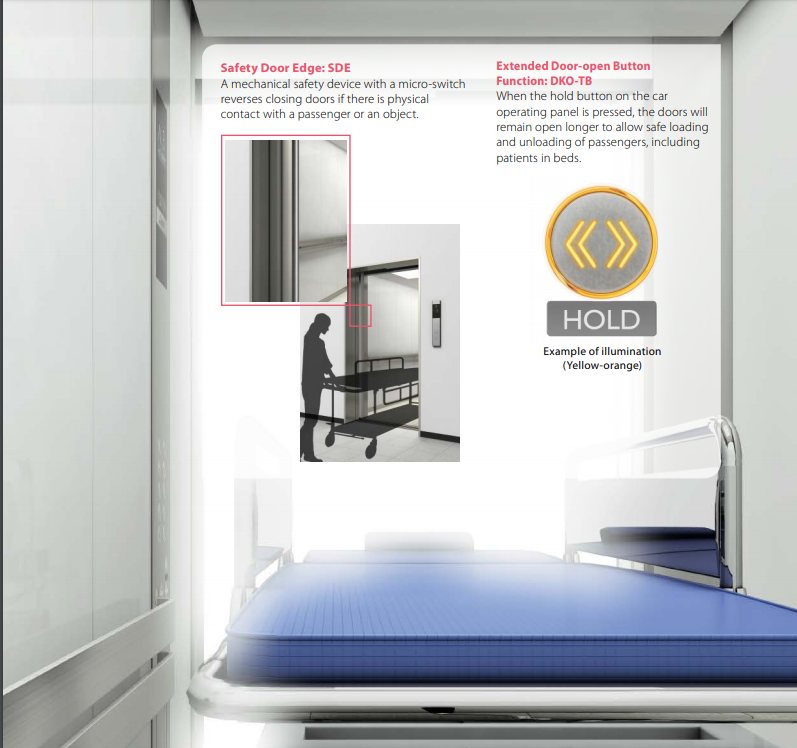 Cửa 2S đảm bảo việc di chuyển giường bệnh, bệnh nhân đi lại dễ dàng và an toàn